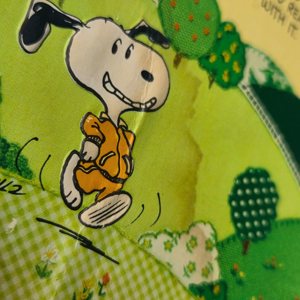 Hallmark Peanuts Plaque Green Snoopy Jogging Vintage 1958 - Picture 6 of 10